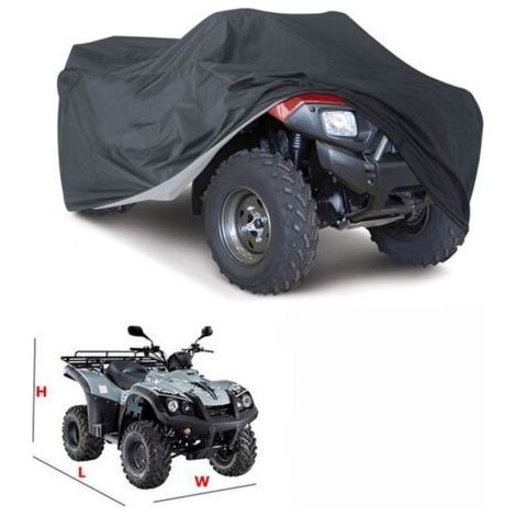 Funda protectora para exteriores para ATV, motocicleta, quad, impermeable, resistente a los rayos UV, 145 × 85 × 98 cm, funda resistente para ATV/quad, funda para bicicleta eléctrica, funda para coche (1/5)