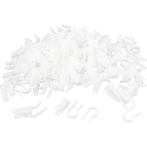 1000 pièces collier serrage R en plastique blanc pour tuyau 16,2 mm