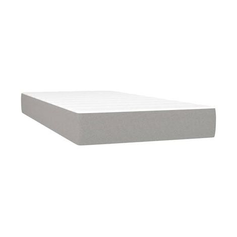 Sommier style Snowco, matelas gris clair, 80 × 200 cm, tissu, tissu doux et respirant, meuble de chambre, design contemporain, montage facile (1/5)