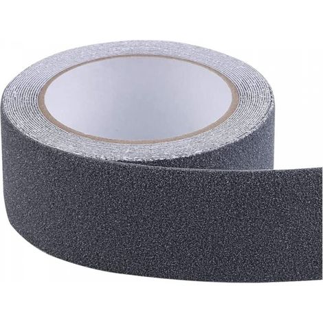 Bande Antidérapante adhésive, Forte Adhésif, Ruban Autocollant Anti-dérapante, pour Intérieur et Extérieur, pour la Sécurité au Travail et la Maison. Bande Sécurité, 5 cm x 5 m,Noir (1/5)