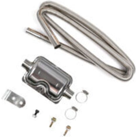 royaluxe-Silencieux d'échappement de 120 cm,Silencieux de Tuyau en Acier Inoxydable pour Les appareils de Chauffage Diesel à air de stationnement,kit de Chauffage