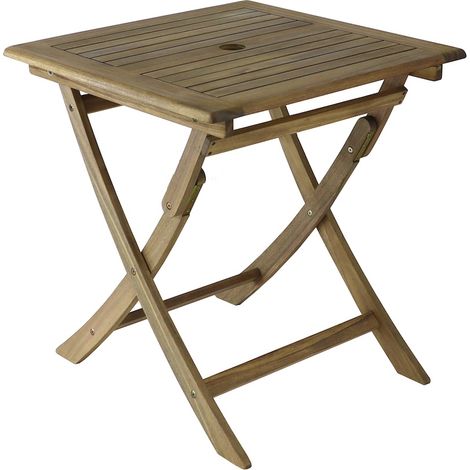 PROLOISIRS Table pliante - SOPHIE - Acacia FSC 100% - 70 x 70 cm