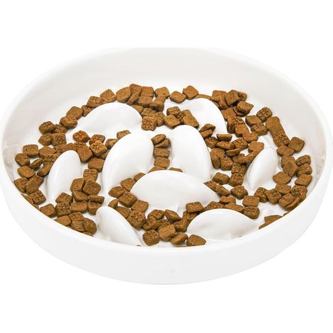 Ceramic Anti-Glutton Cat Bowl, 16 cm Diameter (1/5)