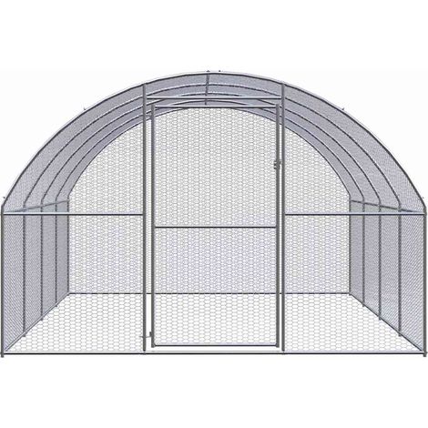 Maison Exclusive - Outdoor-Hühnerstall 3x4x2 m Verzinkter Stahl (1/5)