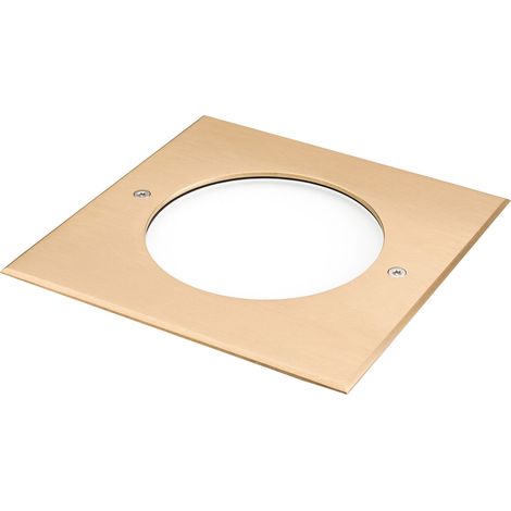 Encastré de sol extérieur ZEPH 3 SLIM 230V carré bronze non percée bleu 6x2W - EUROPOLE - 56354NBR