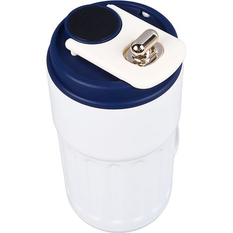 Bouteille d'eau isotherme intelligente, minimaliste et portable, avec affichage intelligent de la température, idéale pour les étudiants (blanche et bleue). (1/5)