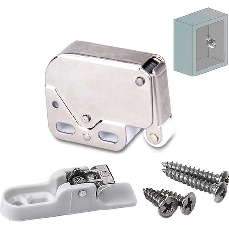 Mini Touch Latch Loquet Fermetures Push pour Armoire de cuisine Porte Battante de Meuble pour Appuyer pour Ouvrir des Portes de Placard Blanc Paquet de 15 (1/5)