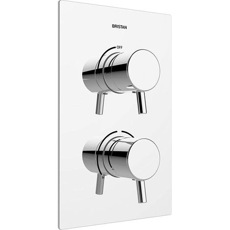 Mitigeur chromé robinet de douche double contrôle thermostatique à encastrer (1/2)