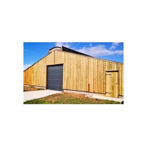 4M – Porte de garage basculante isolée 3500x3500mm – Gris RAL 7016 – Épaisseur panneaux 42mm – Relevée de linteau 420mm (1/2)