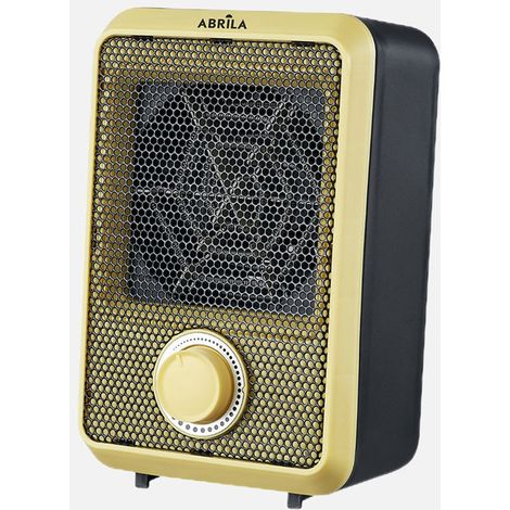 Termoventilador Eléctrico Carpe ABRILA Amarillo/Negro, 600W, Termostato Regulable, Antivuelco y Triple Seguridad