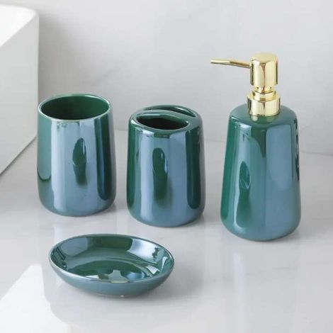Set ensemble d'accessoires de salle de bain 4 pièces (1/4)