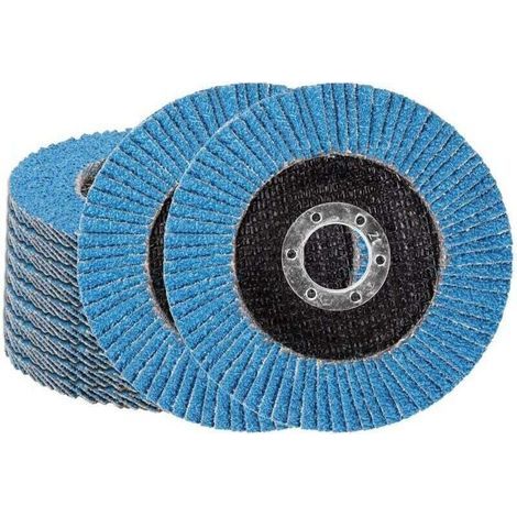 Disques à lamelles 115mm Oxyde d\'Aluminium Haute Densité Lot de 40 pour Ponçage Métal et Bois (1/4)