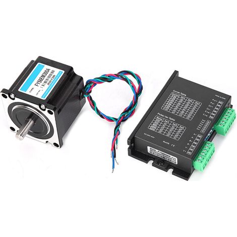 Nema 23 stepper motor with driver, 24V/3A 1500rpm 2-phase FY56EM300A + FYQM404A Stepper motor with driver 1 Nm 1.8° 56 Industrial control stepper motor (1/5)