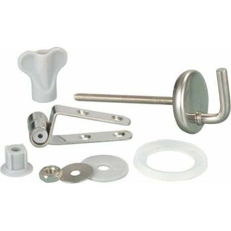 Fixation abattant WC, pièce détachée pour abattant WC Fix Clip avec fixation inox, Kit de 15 fixations pour abattant WC, acier inoxydable, mat (1/2)