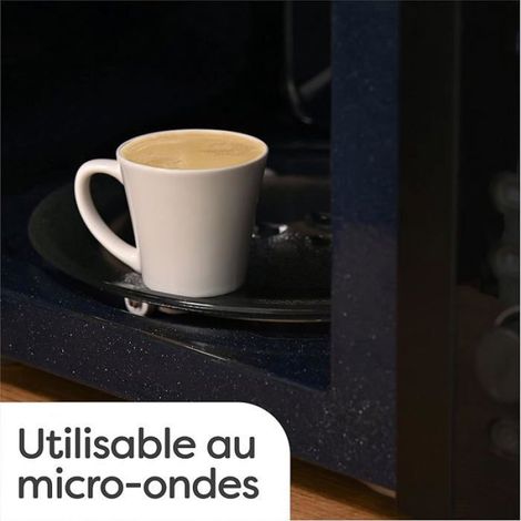 Tasse À Expresso - Céramique - 70 Ml - Diamètre 6 2 Cm Hauteur 5 8 Cm - Avec Soucoupe Diamètre 10 8 Cm - Lot De 6 (1/5)