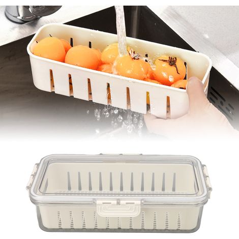 Fischkiste, Aufbewahrungsbox für den Kühlschrank, Aufbewahrungsbox für Gefrierschrank und Kühlschrank, abtropffähige Lebensmittelaufbewahrungsbox (1/5)