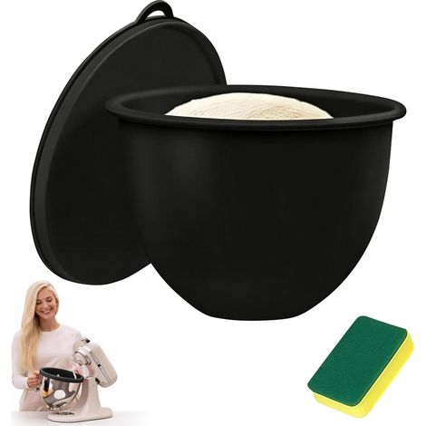 Revêtement de Bol en Silicone Noir pour Robot Culinaire à Tête Inclinable 4.7 L (5 Qt) (1/5)