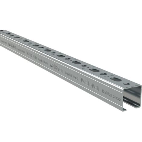 Walraven – Rail de montage RapidRail 30x20mm 2m acier galvanisé – Perforations alternées pour vis à bois – 650530202 (1/3)