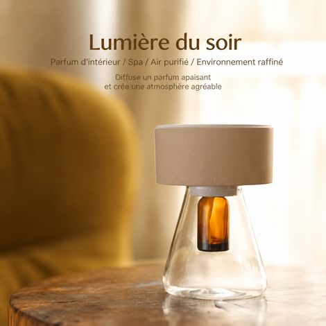 Diffuseur d'huiles essentielles sans eau nébulisateur veilleuse minuterie 2-8h 31-40 m² couleur grain de bois 490 g – Livraison gratuite (1/4)
