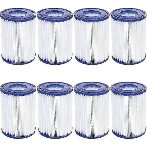 Filtres de piscine pour cartouches Bestway II - lot de 8 cartouches de rechange (1/4)