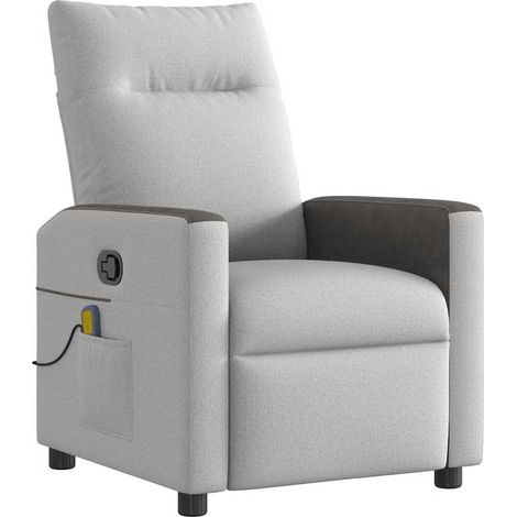 Maison Exclusive - Massagesessel Wolkengrau Stoff