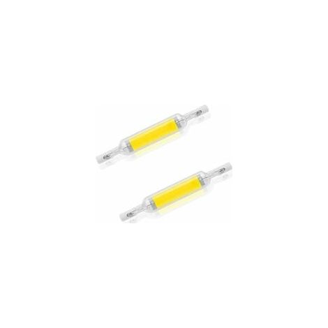 Lot 10 ampoules LED R7S 78mm 10W, blanc froid 6000-6500K, gradable, remplace halogène 100W J78, tube à double culot, angle 360°, économies d'énergie.