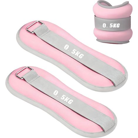 Juego de 2 pesas ajustables para muñecas y tobillos - Pesas para muñecas y piernas - Para pilates, ejercicio, yoga y danza (1/5)