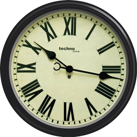 Horloge murale Techno Line WT 7050 à quartz 50 cm x 13 cm noir X45059 (1/2)