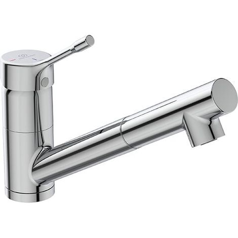 Ideal Standard Küchenarmatur Ceralook mit herausziehbarer Handbrause chrom BC294AA (1/2)