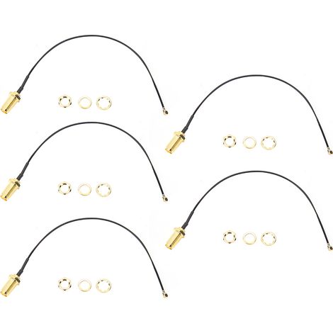 Câble adaptateur SMA femelle vers uFL/IPEX pour antenne radio 20cm en laiton (1/5)