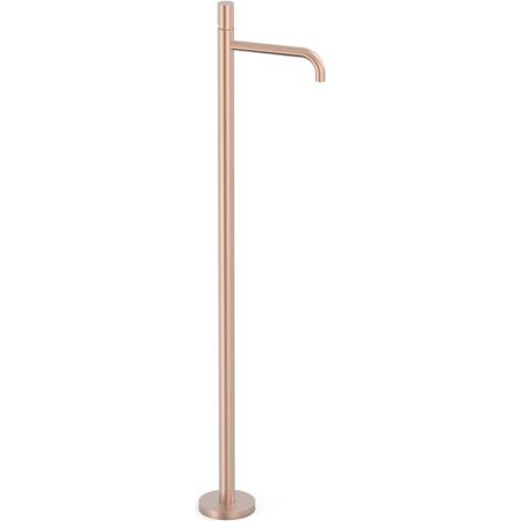 Mitigeur sur pied pour lavabo1 colonne verticale d’alimentation Or Rose Mat 24K - TRES 26285306OPM