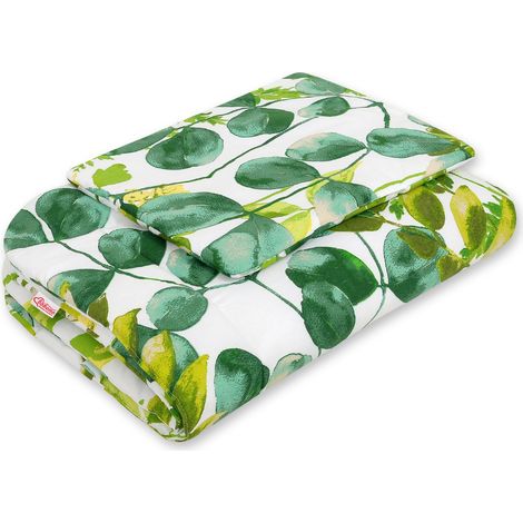 Juego de cama para bebé con relleno, 2 piezas, 75x100cm RECIÉN NACIDO - eucalipto (1/2)
