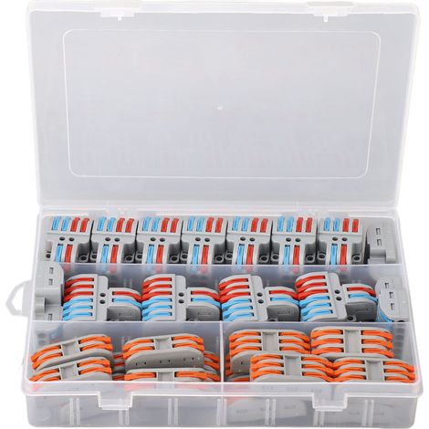 Connecteur de fils 41 pièces, 32A 500V, levier à levier, conducteur, 4 types, pour connexion électrique (1/5)