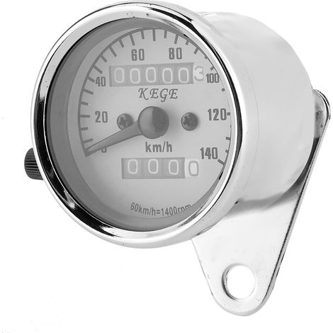 Compteur de vitesse universel moto 12V avec odomètre, tableau de bord rétroéclairé, kilométrage précis, compteur de kilomètres pour motocyclette, écran nocturne, 1 pièce (1/5)