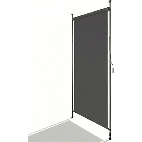 Senkrechte Außenmarkise 120 x 270 cm, ausziehbar, mit Kurbel, ohne Bohren (1/5)