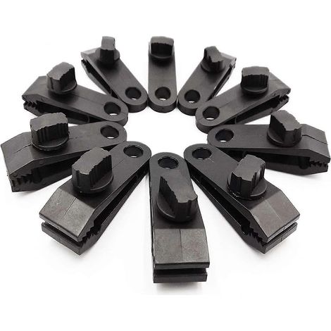 Lot de 10 pinces de fixation robustes avec vis moletées - Forte adhérence pour bâches, auvents, matériel de camping, tentes et housses de voiture (1/5)