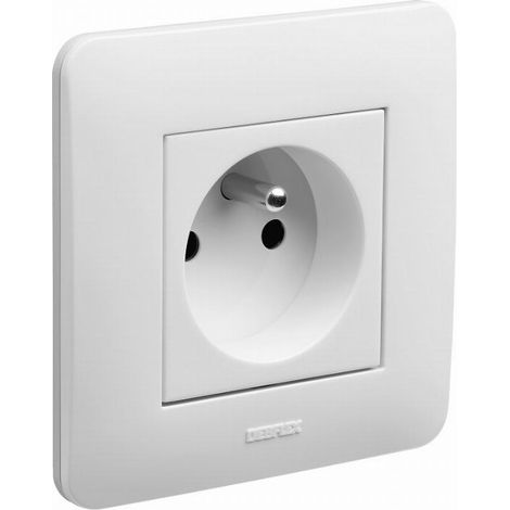 Prise Murale 2p+t 16a Debflex Fiabilité Et Design Blanc Brillant Pour Intérieur - Debflex