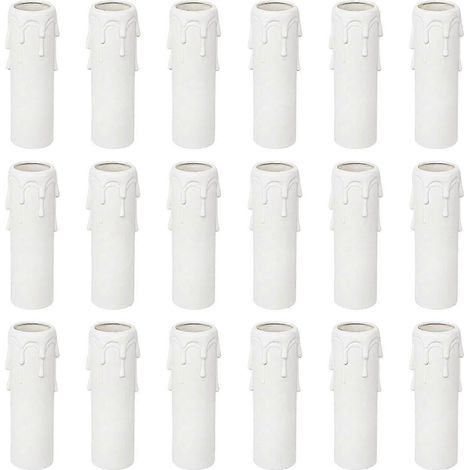 18 manchons pour lampes, tubes et supports de bougies, pour décoration de sapin de Noël et remplacement de bougeoirs pour lustres et appliques murales XQE (1/5)