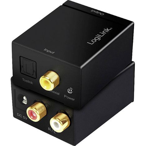 Convertitore audio LogiLink: da coassiale e Toslink ad analogico L/R - RCA (1/5)