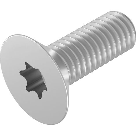 lot de 20 vis à tête fraisée m4 x 12 mm, acier inoxydable, six pans creux tx, iso 14581, pour montage mécanique (1/2)