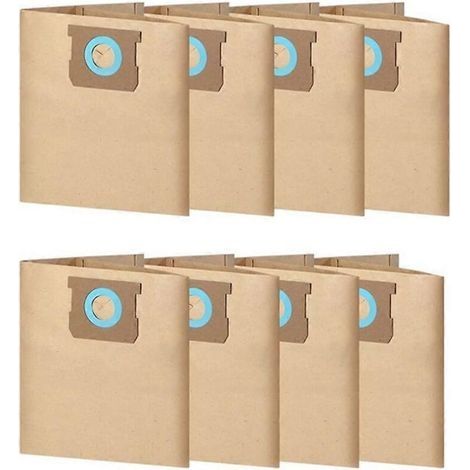 Lot de 8 sacs DXVA19-4104 pour aspirateur eau et poussière DEWALT de 5 à 8 gallons, sacs jetables pour aspirateur d'atelier, sac de collecte de poussière (1/5)