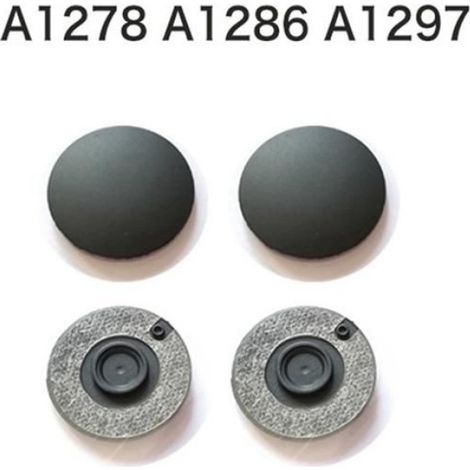 Pieds En Caoutchouc - Pour Ordinateur Portable Pro 13 Pouces A1278 15 Pouces A1286 17 Pouces A1297 - Noir Argent - Lot De 4 (1/5)