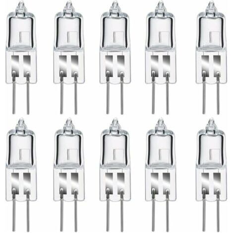Ampoule halogène G4 35W 12V – Blanc chaud 2800K – Capsule transparente dimmable – Lot de 10 ampoules (1/4)
