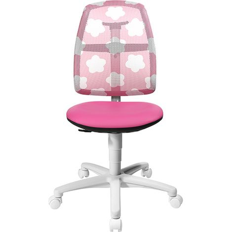 Topstar Kinderschreibtischstuhl / Kinderstuhl SMAXX weiß / pink Wolken
