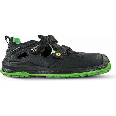 Sicherheitsschuhe niedrig BROOK UK ESD S1P SRC - Schwarz/Grün 40 (1/2)