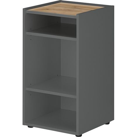Regal 70cm hoch, anthrazit mit Eiche, CRISP-61 (1/5)