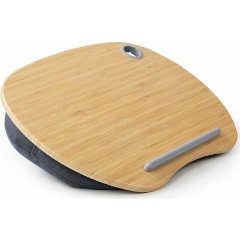 Bleu - Support pour ordinateur portable avec coussin et plate-forme en bambou à utiliser sur les lit