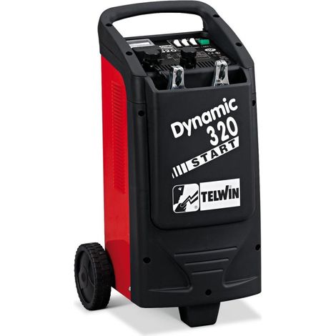 Trade Shop - TELWIN CARICABATTERIEN STARTER CARRELLATO 230V 12-24V MOD. DYNAMIC 320 -