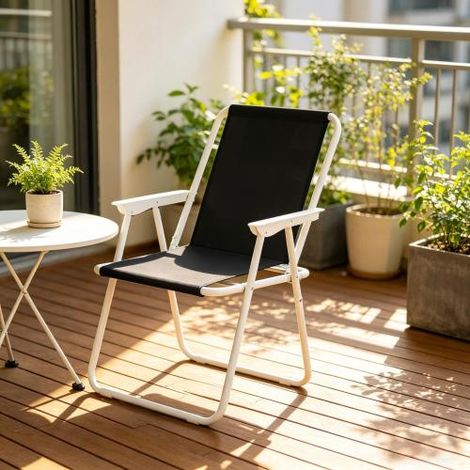 Sedia da esterno leggera, sedia da giardino, sedia da campeggio pieghevole (solo sedia) disponibile in loco (1/5)