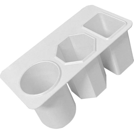 Organisateur de table blanc avec 3 poches au niveau des (1/5)